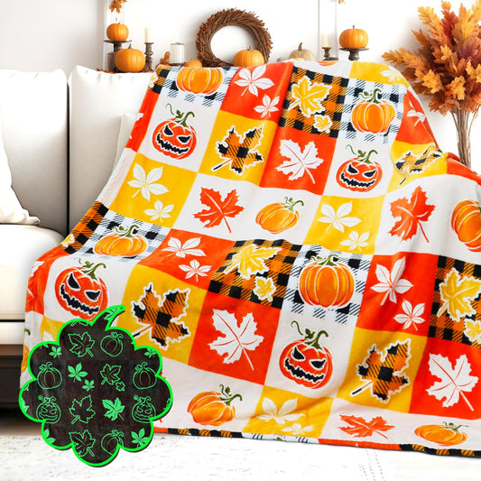 HWING Glow in The Dark Space Blanket - Space Gifts for Boys Kids Teens Girls Birthday Travel - Astronaut Star Rocket Spaceship Planet Boy Gifts Soft Fleece Galaxy Throw Blanket Room Decor