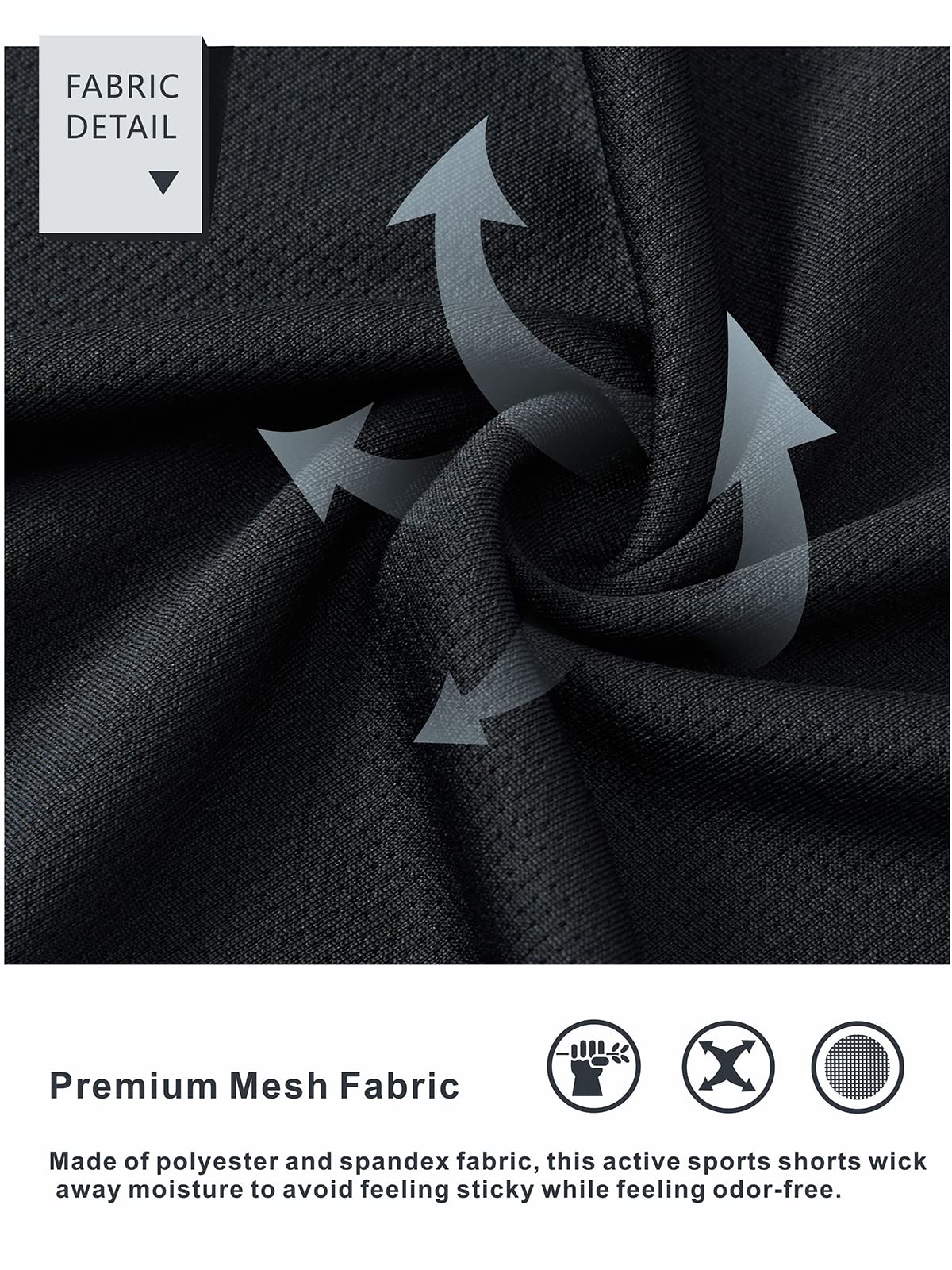 NORTHYARD Men's 5" Athletic Running Shorts Workout Gym Quick Dry Shorts Lightweight Mesh Tennis Shorts for Men Exercise Black