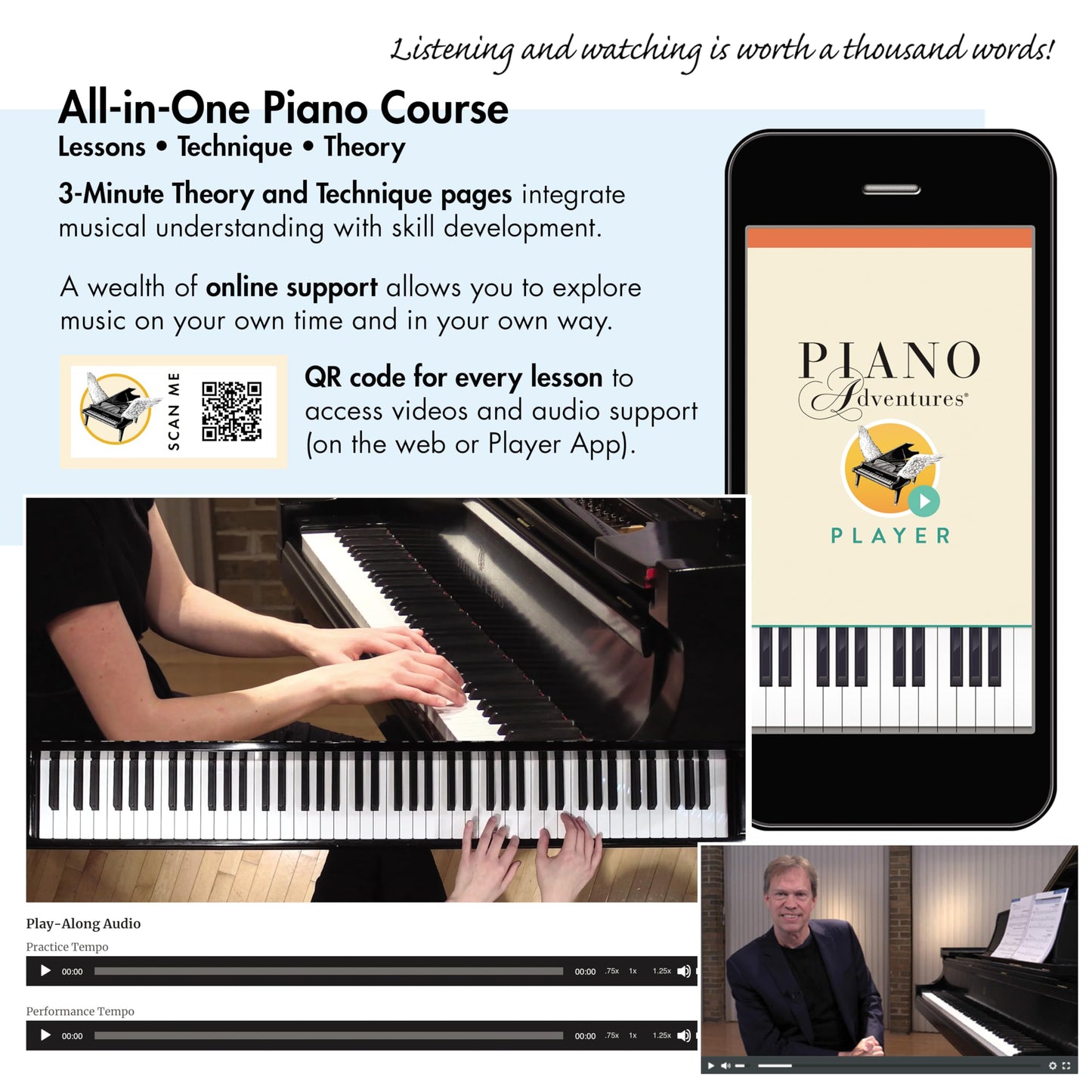Adult Piano Adventures: All in One Course - Book 1 | Faber Beginner Method Piano Book for Adults with Chords and Music Notation | Piano Sheet Music and Theory for Self Learners With Digital Audio