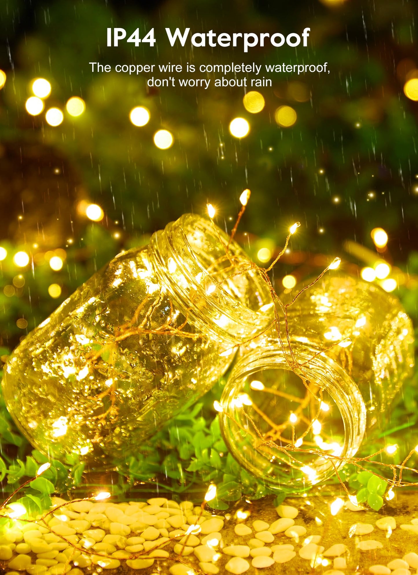 Minetom LED Firecracker Cluster Lights - 10FT 120LED Plug in Twinkle String Lights with Remote, USB Powered Silver Wire Light for Bedroom Wreath DIY Party Wedding Christmas Holiday Decoration