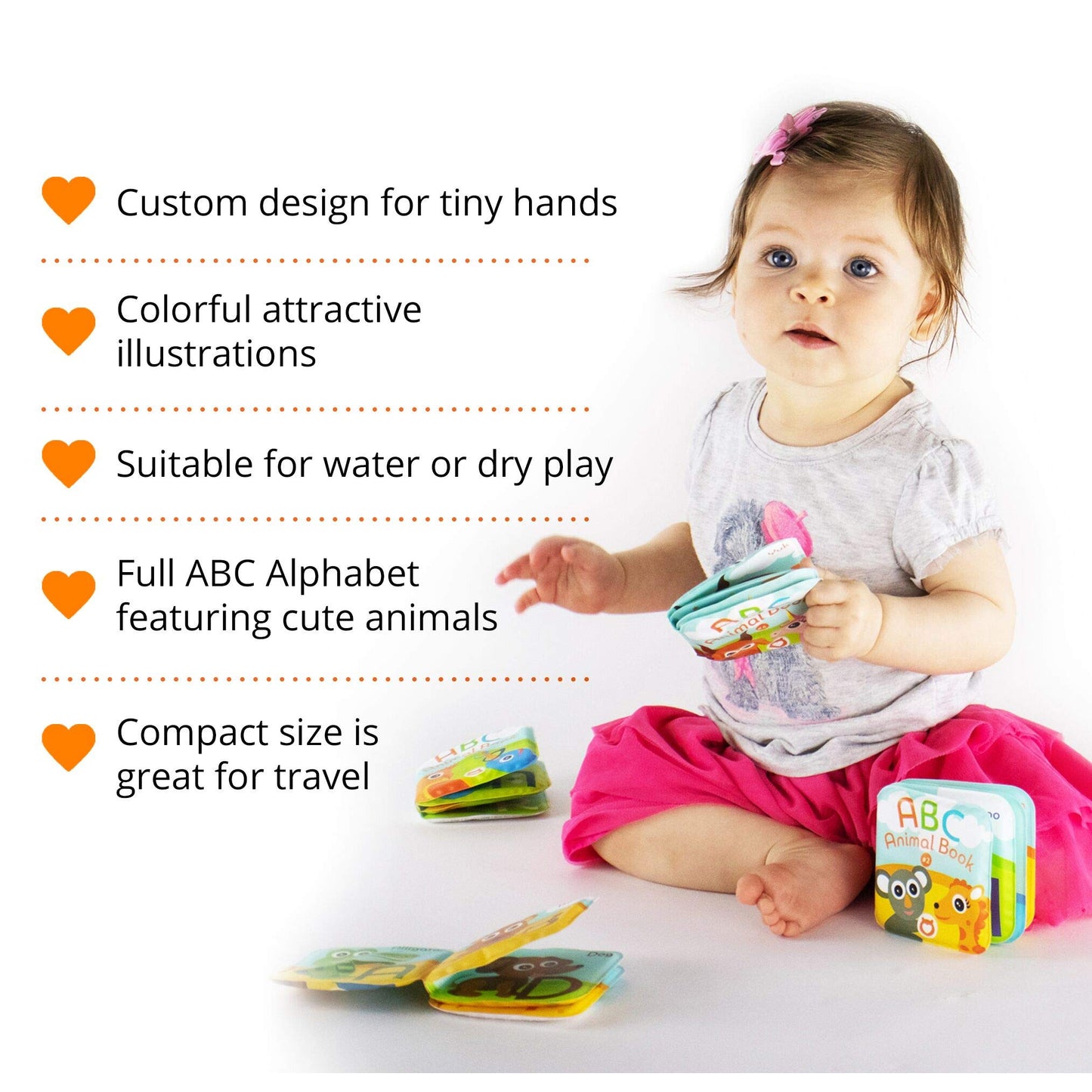 Floating Baby Bath Books. Kids Learning Bath Toys. Waterproof Bathtime Toys for Toddlers. Kids Educational Infant Bath Toys.(Set of 4: ABC Animal Bath Books)