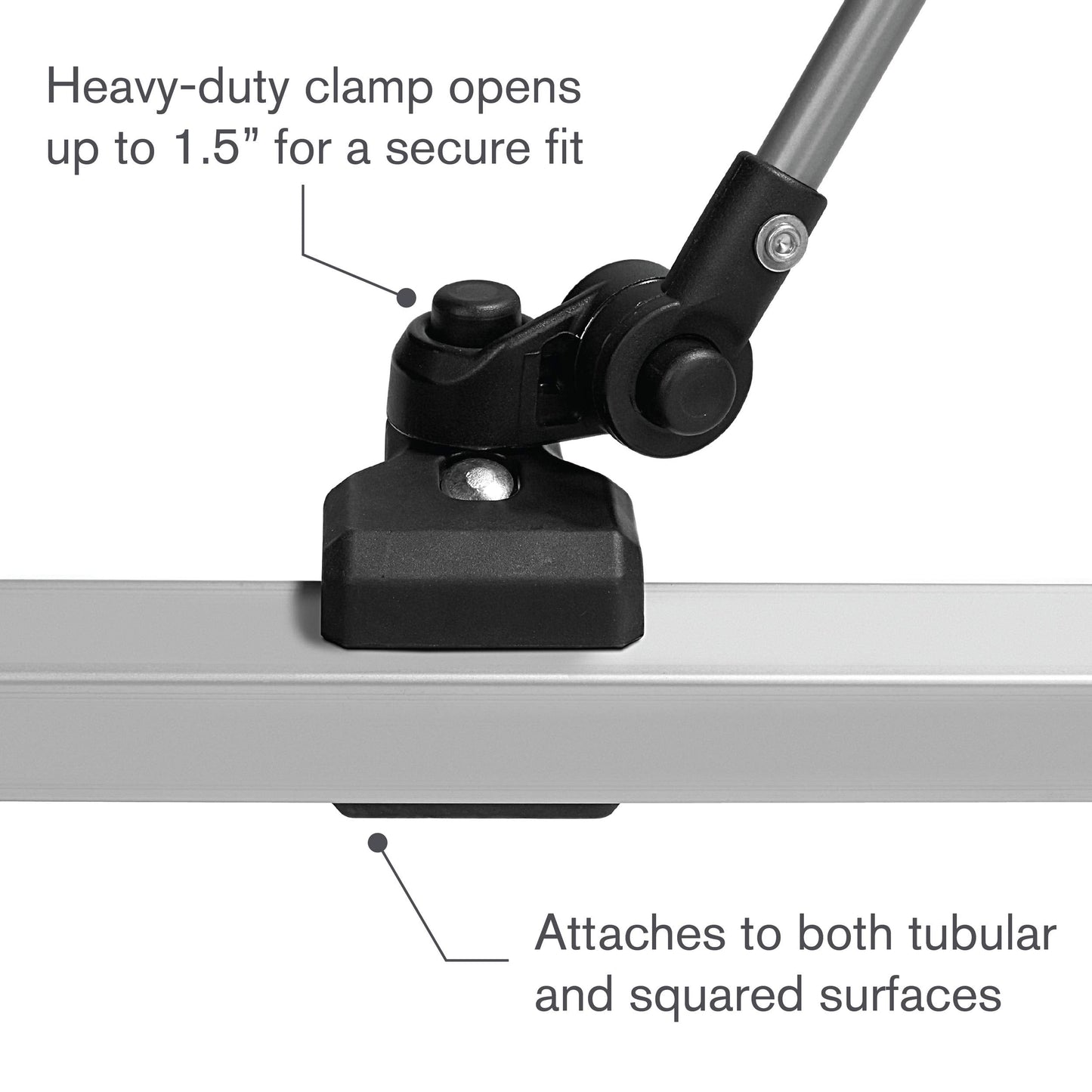 Sport-Brella Versa-Brella SPF 50+ Adjustable Umbrella with Universal Clamp, Regular, Gray