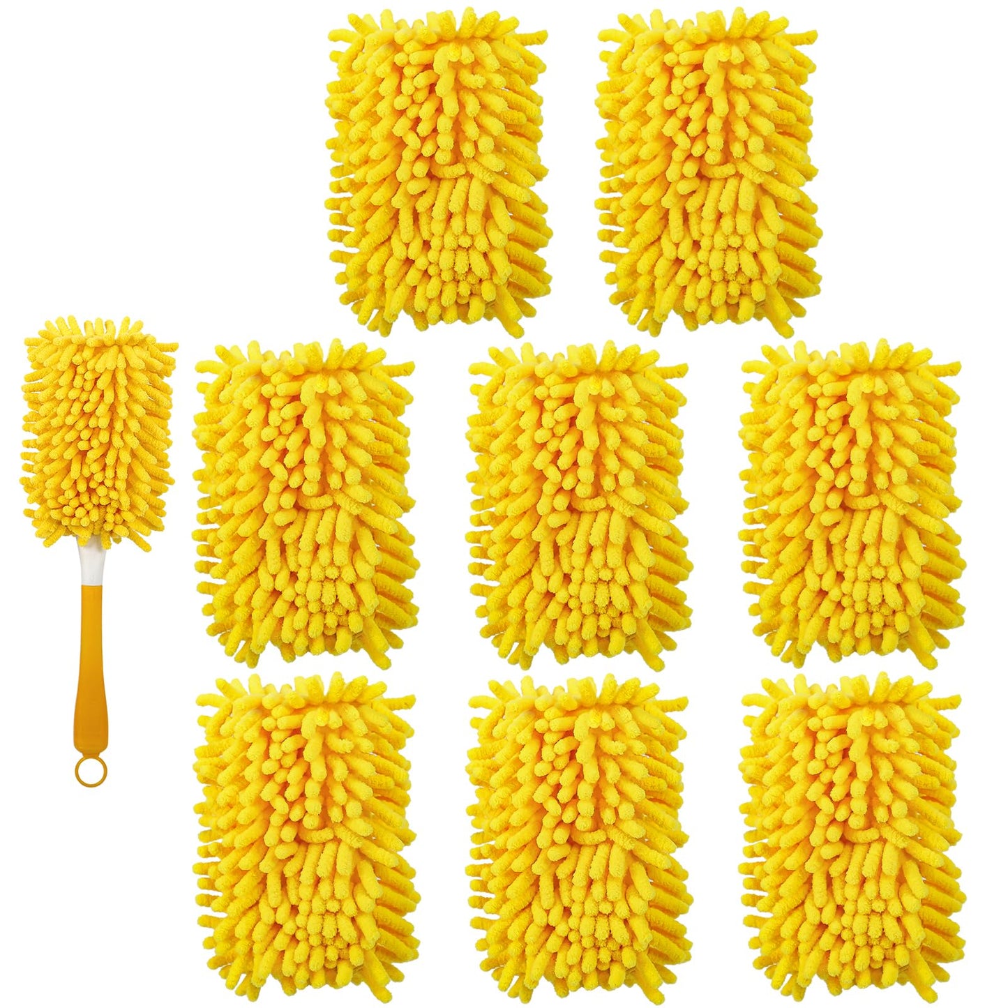 Reusable Duster Refill Compatible with Swiffer Hand Duster - 360 Heavy Duty Dusters Refills - Microfiber Ceiling Fan Duster for Swiffer Dusters Extended Handle, 4 Pack(Handle is Not Included)