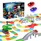 USA Toyz Glow Tracks Starter Kit Race Tracks and 2 LED Toy Cars - 216pk Glow in The Dark Bendable Flexible Rainbow Race Track Set with 2 Light Up Car Toys, STEM Building Toys for Boys and Girls