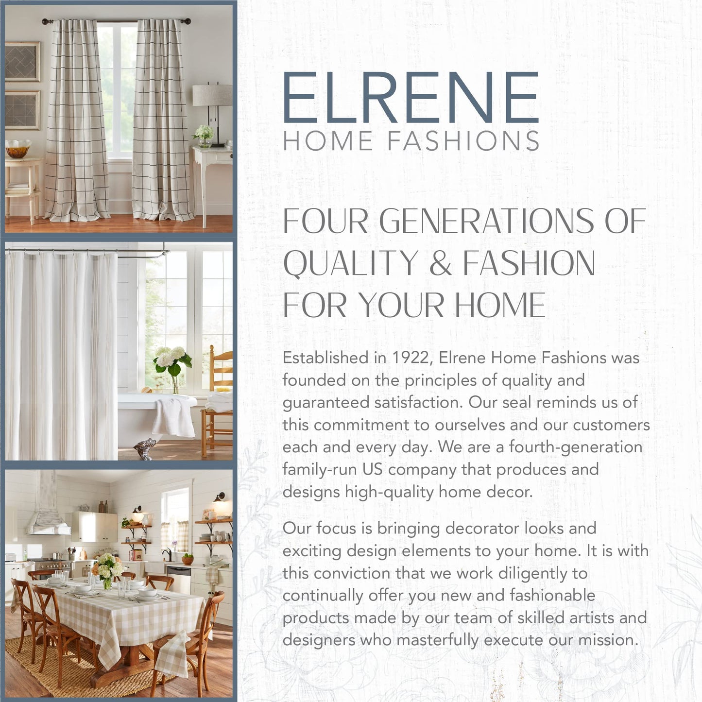 Elrene Home Fashions Poppy Wildflower Botanical Border Fabric Tablecloth, Rectangle, 60 inches X 120 inches