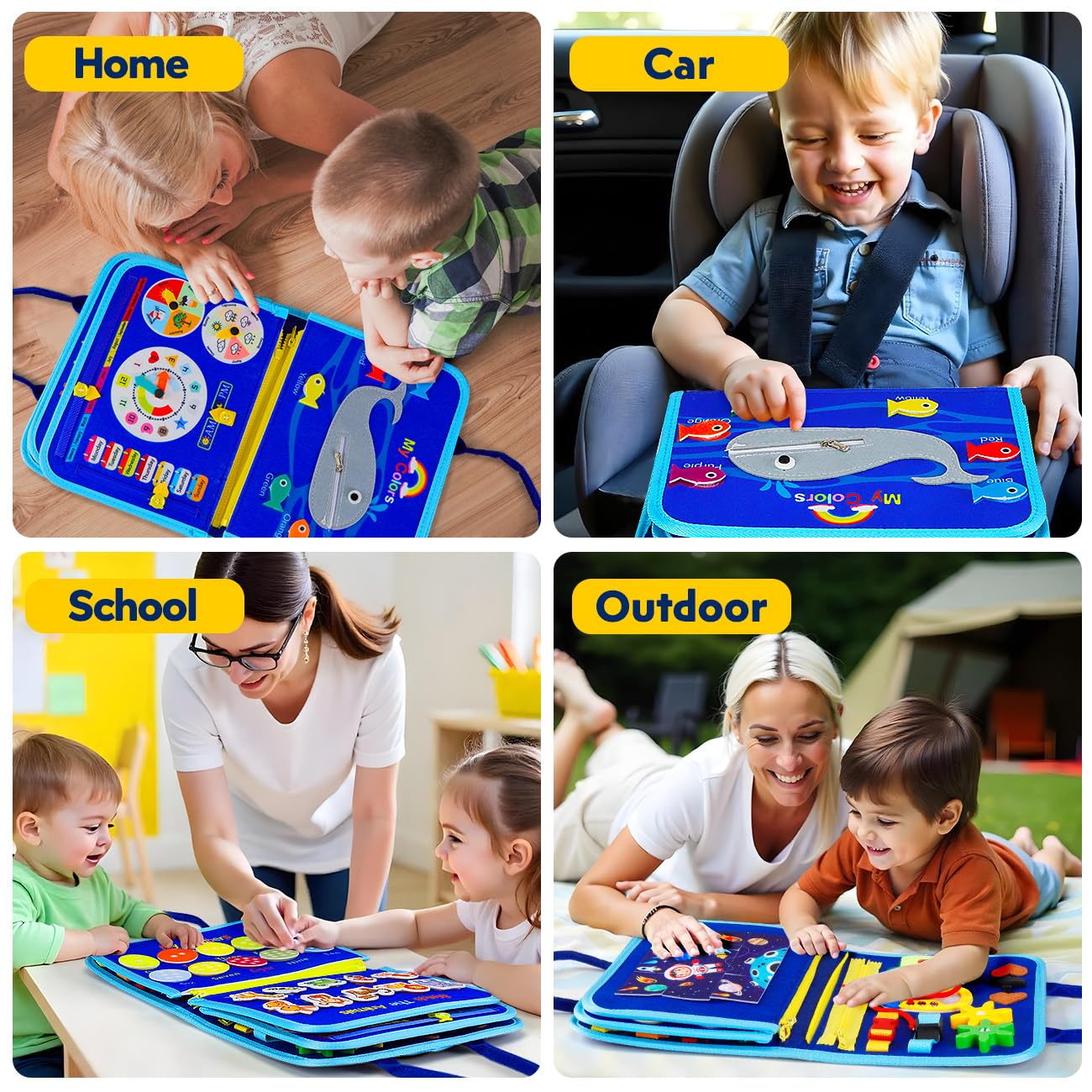 SYHLN Toddlers Montessori Busy Board Toys for 1 Year Old Boy Gifts,Educational Preschool Learning Travel Toys for Toddlers 1-3,One Year Old Boys Girls 1st Christmas Birthday Gifts Age 1-2-4