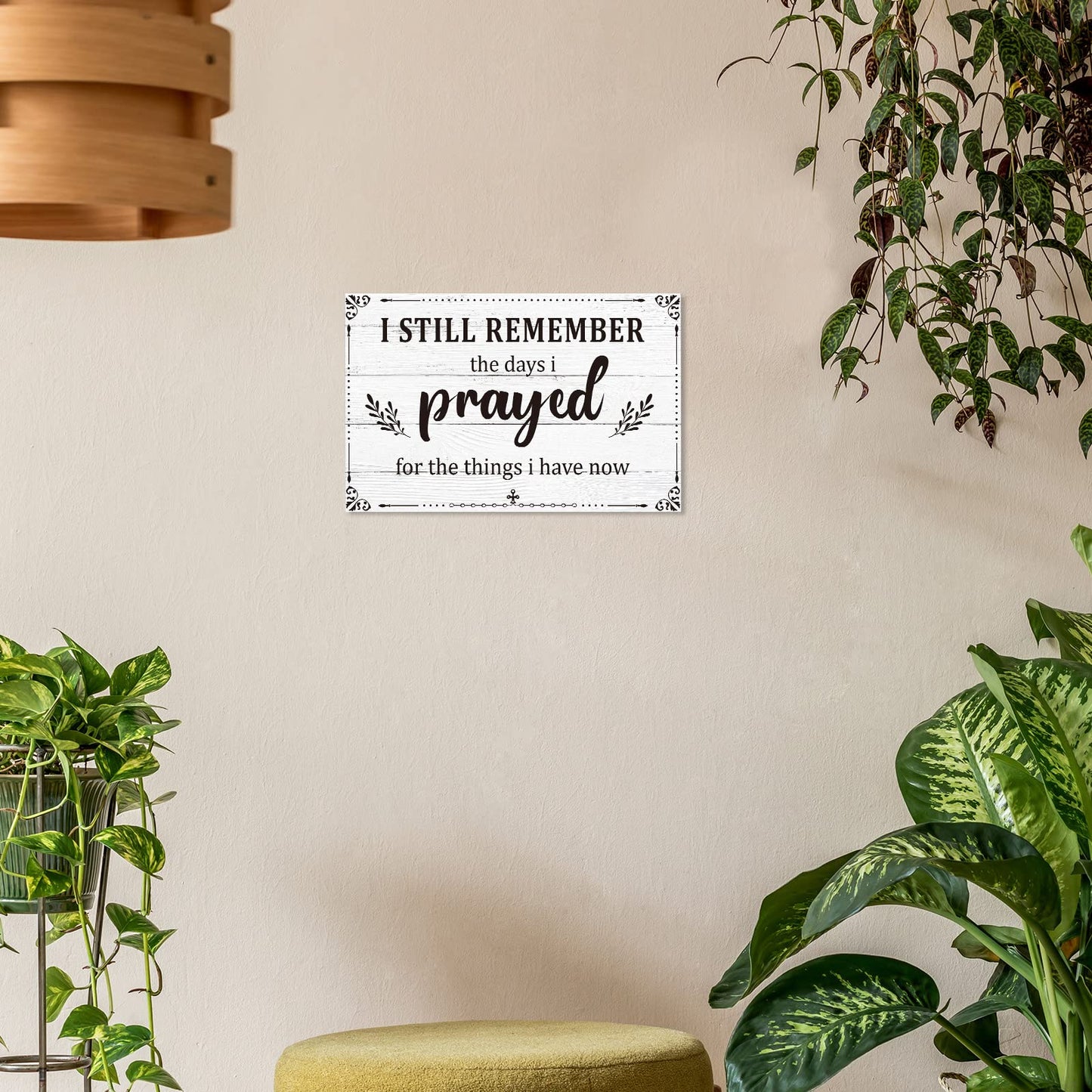 I Still Remember The Days I Prayed Home Wall Decorations Wooden Table Centerpieces Box Sign Farmhouse Decor House Prayer Wooden Rustic Presents For Bedroom Living Room or Shelf(White)