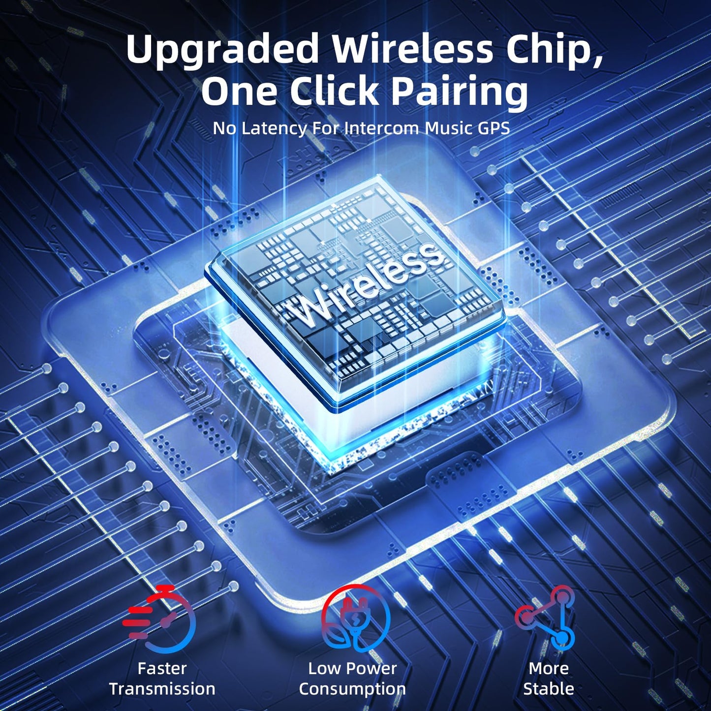 Moman Motorcycle Intercom Headset, CP-E 6 Riders 2000M Group Helmet Communication System, Universal Pairing with Music Sharing FM Radio Noise Cancellation Waterproof, 1 Pack, Helmet-Intercom-Headset