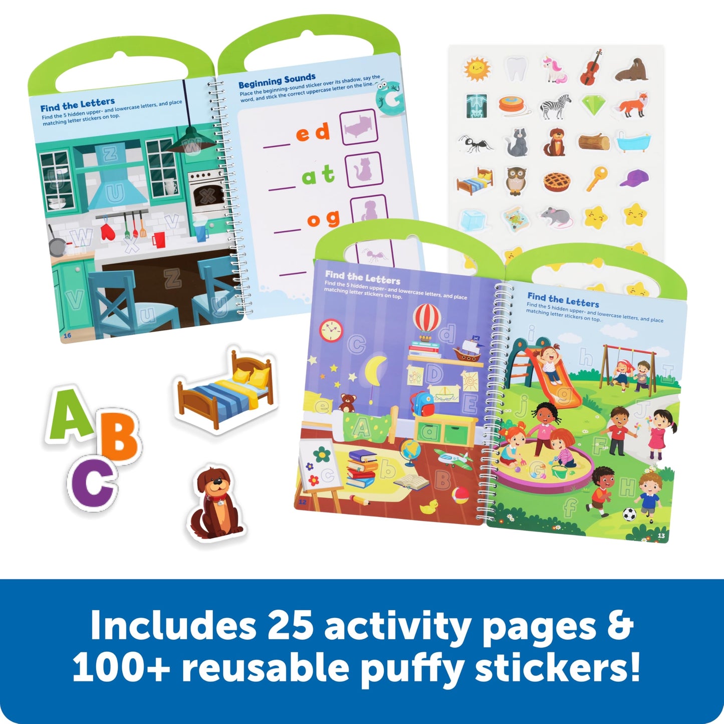 Learning Resources Skill Builders Smart Stickers Letters & Phonics, Alphabet Stickers, Reusable Sticker Book, Preschool Classroom Must Haves, Homeschool Supplies, Montessori Busy Book