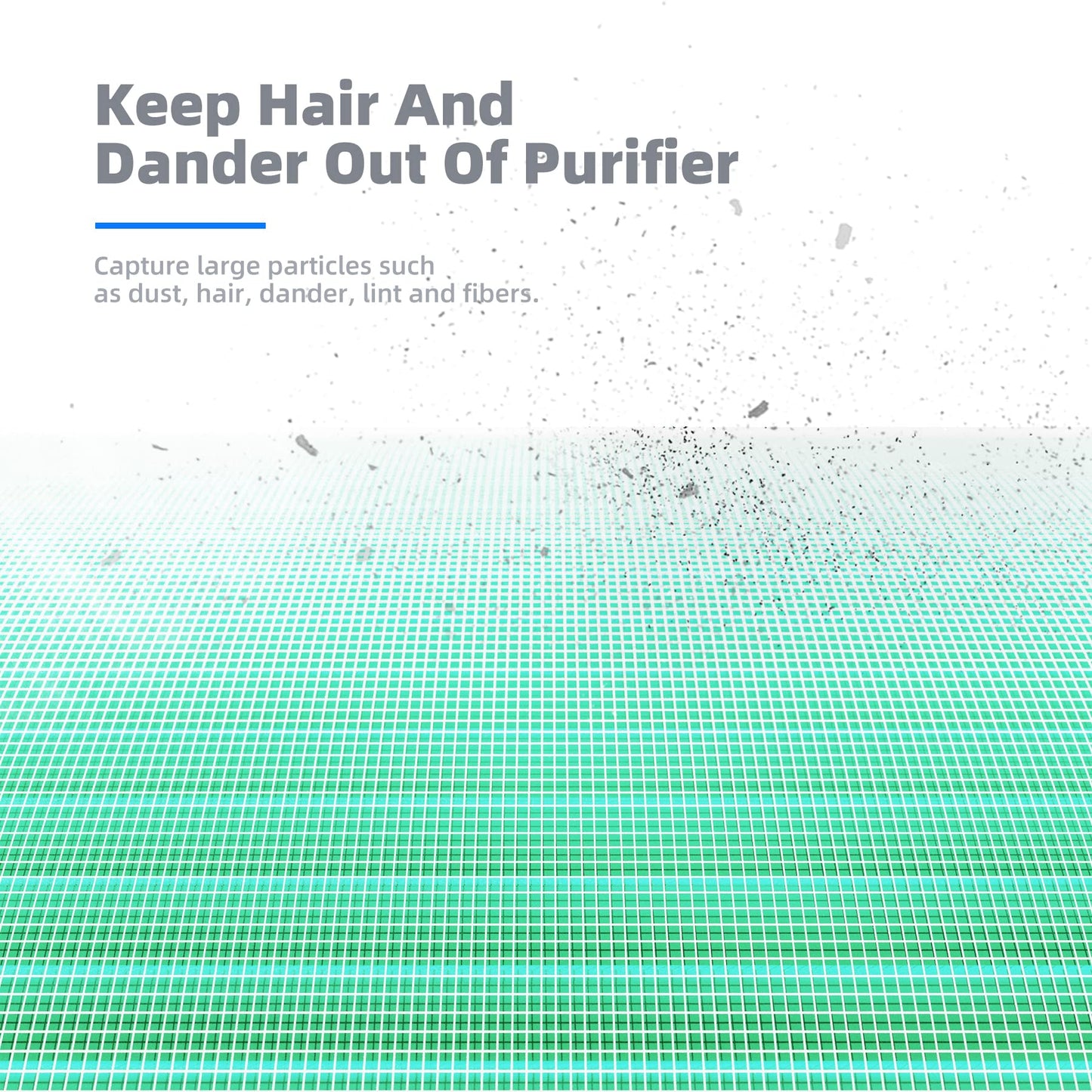 AROEVE MK04 Air Filter Replacement 4-in-1 Filter for Pollen Pet Dander Hair- Pet Dander Version(2 Pack)