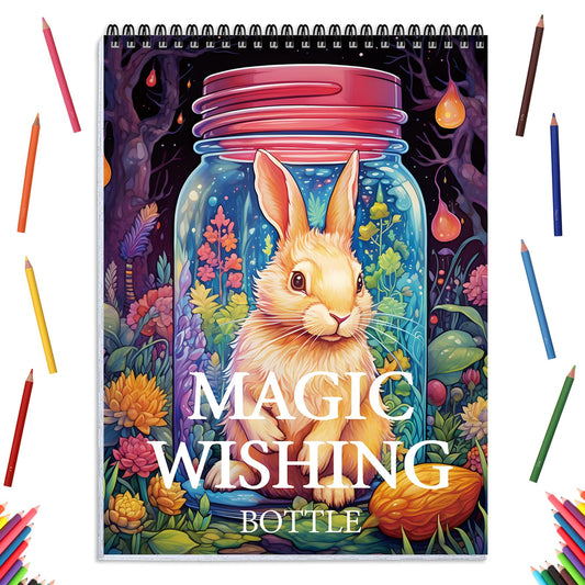 Coloring Book for Adults Relaxation, Spiral Bound Adult Coloring Book for Women Page One Sided Design Gifts Arts and Crafts for Women to Relax, Anxiety and Depression 30 Colorful Coloring Pages of Magic Wishing