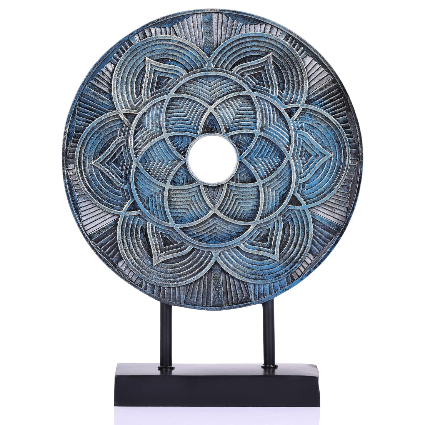 DOVDOV Blue Statue Home Decor, Kitchen Table Centerpiece, Blue Shelf Decorative Sculpture. Suitable for Cabinet, Console, Living Room, Coffee Table, Dining Table Centerpiece, Entrance Decor.