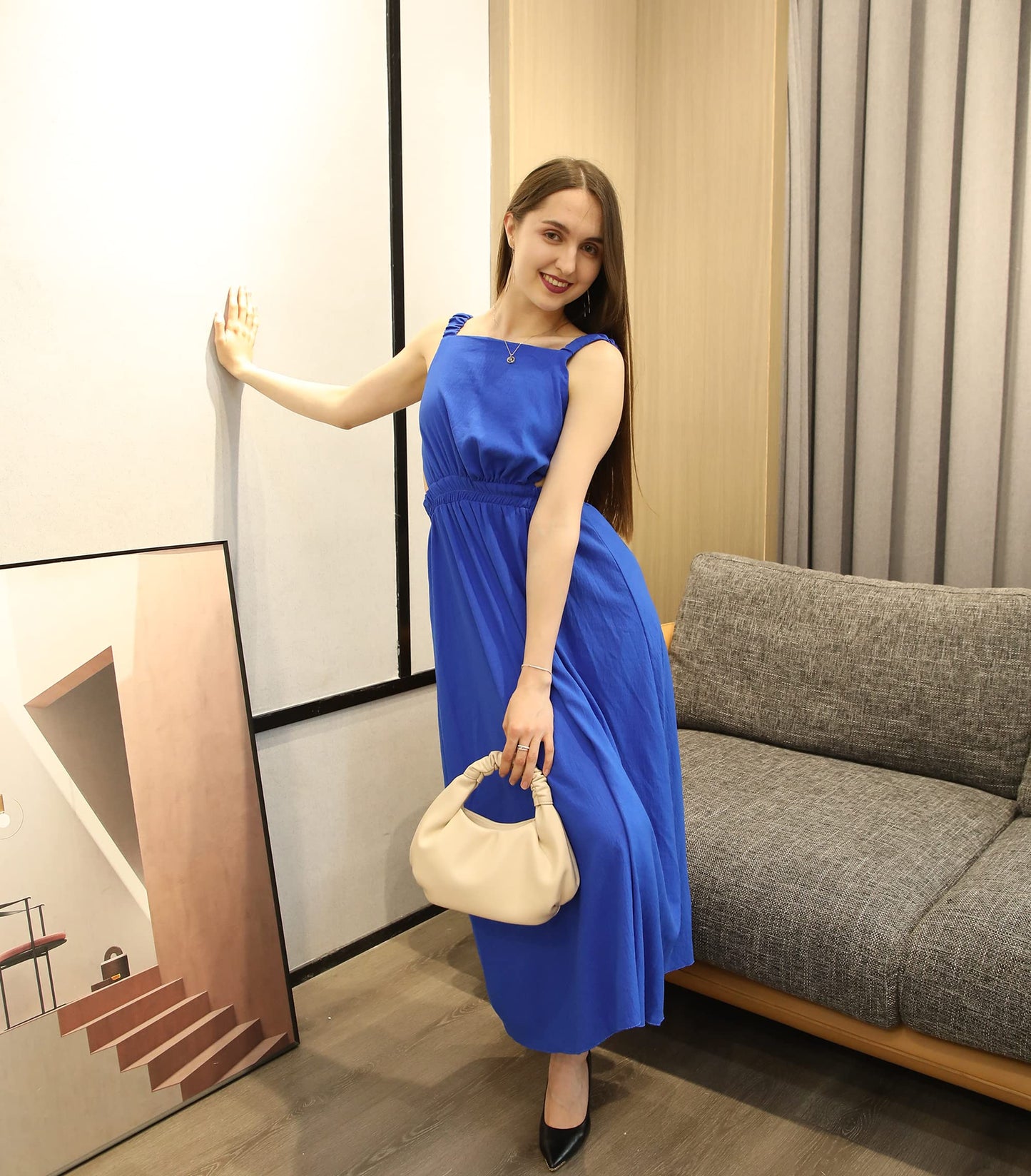 CORAID Mini Hobo Tote Bags for Women Soft Leather Clutch Purses for Women Cloud-Shaped Top Handle Bags Red