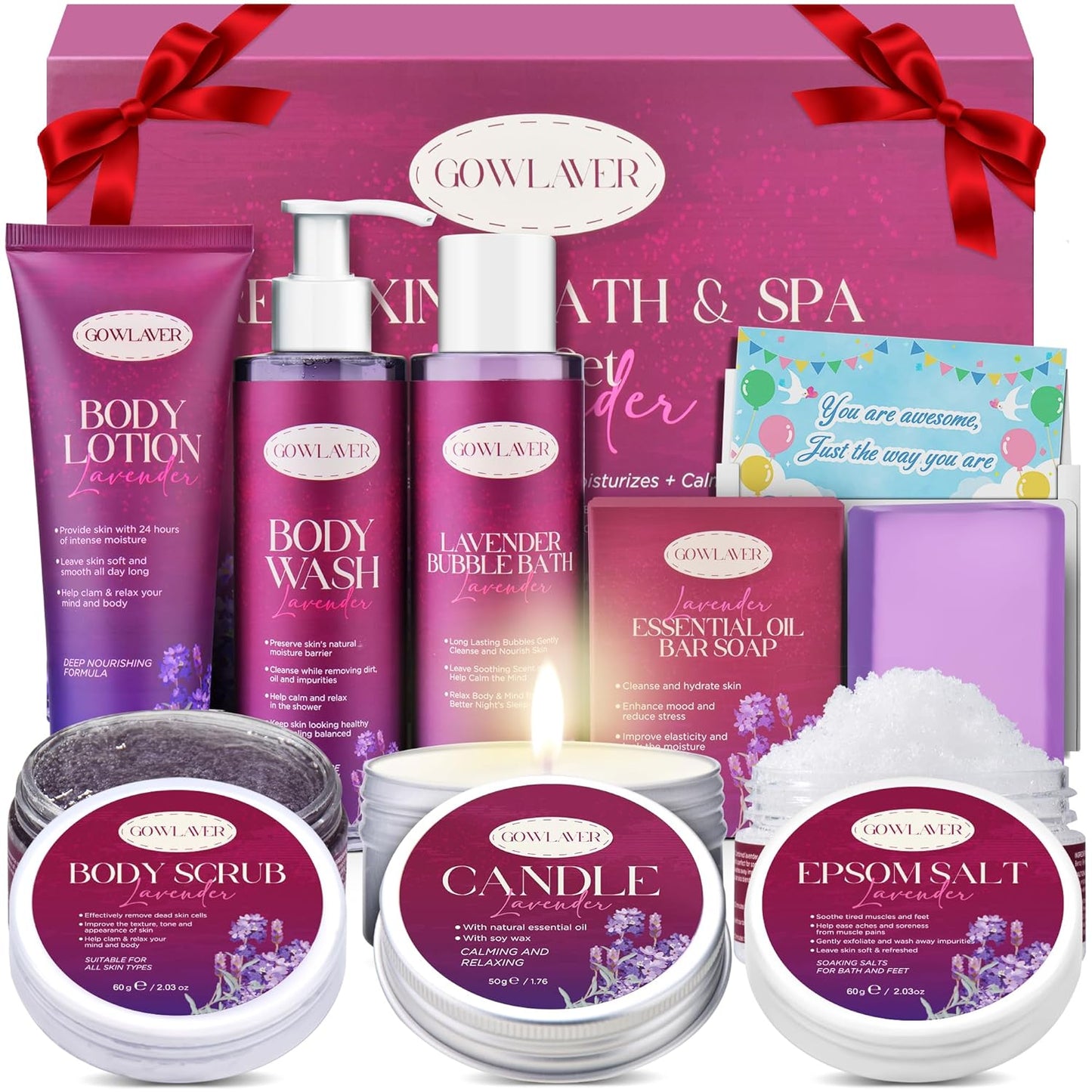 Gifts for Women,Relax Stress Relief Birthday Gifts for Women Spa Basket Self Care Package Her Mom Sister Wife Teen Best Friend Valentine Mothers Day Gift Regalos Para Mujer Christmas Stocking Stuffers
