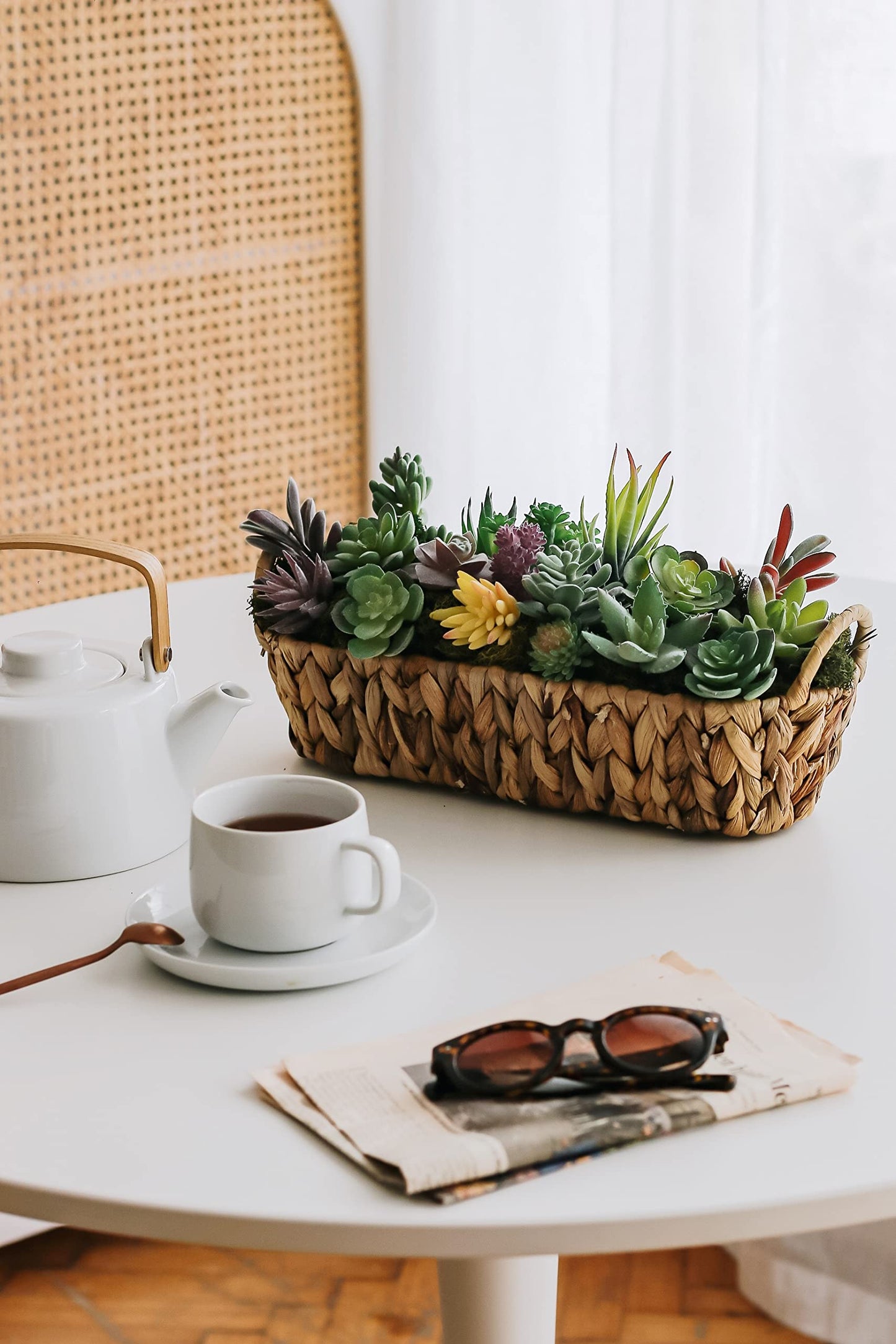 miltonson Artificial Succulent Plants - 18 Pack - Premium Fake Plants - Double Flocked Succulents - Realistic Textured Cactus - Face Succulent Plants - Mini Faux Succulents - Face Plant Decor