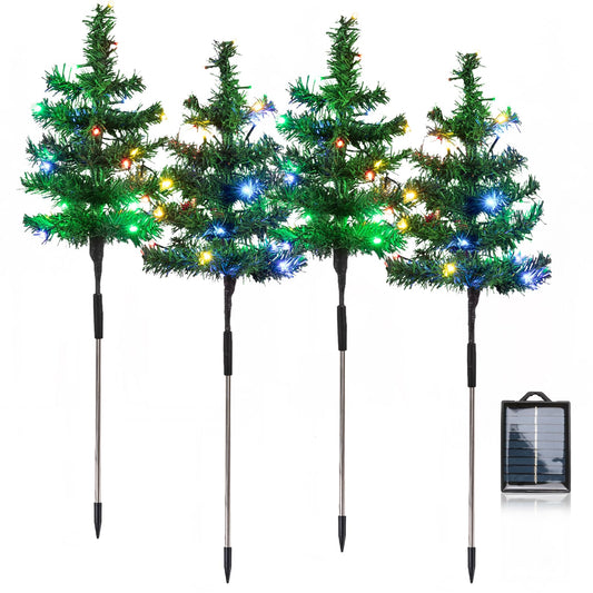 Vbioa Solar Christmas Tree Lights Outdoor - 2pcs Garden Decorations, Waterproof Lights for Yard, Gifts for Women, Mom