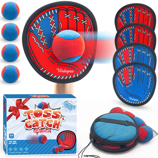 Toss and Catch Ball Game, Kids Toddler Baseball Glove & Catch Ball Toys, Kids Outdoor Games for Family, Toys for Beach Pool Yard Outside, Birthday Gift for Ages 3 4 5 6 7 8-12 Year Old Boys Girls
