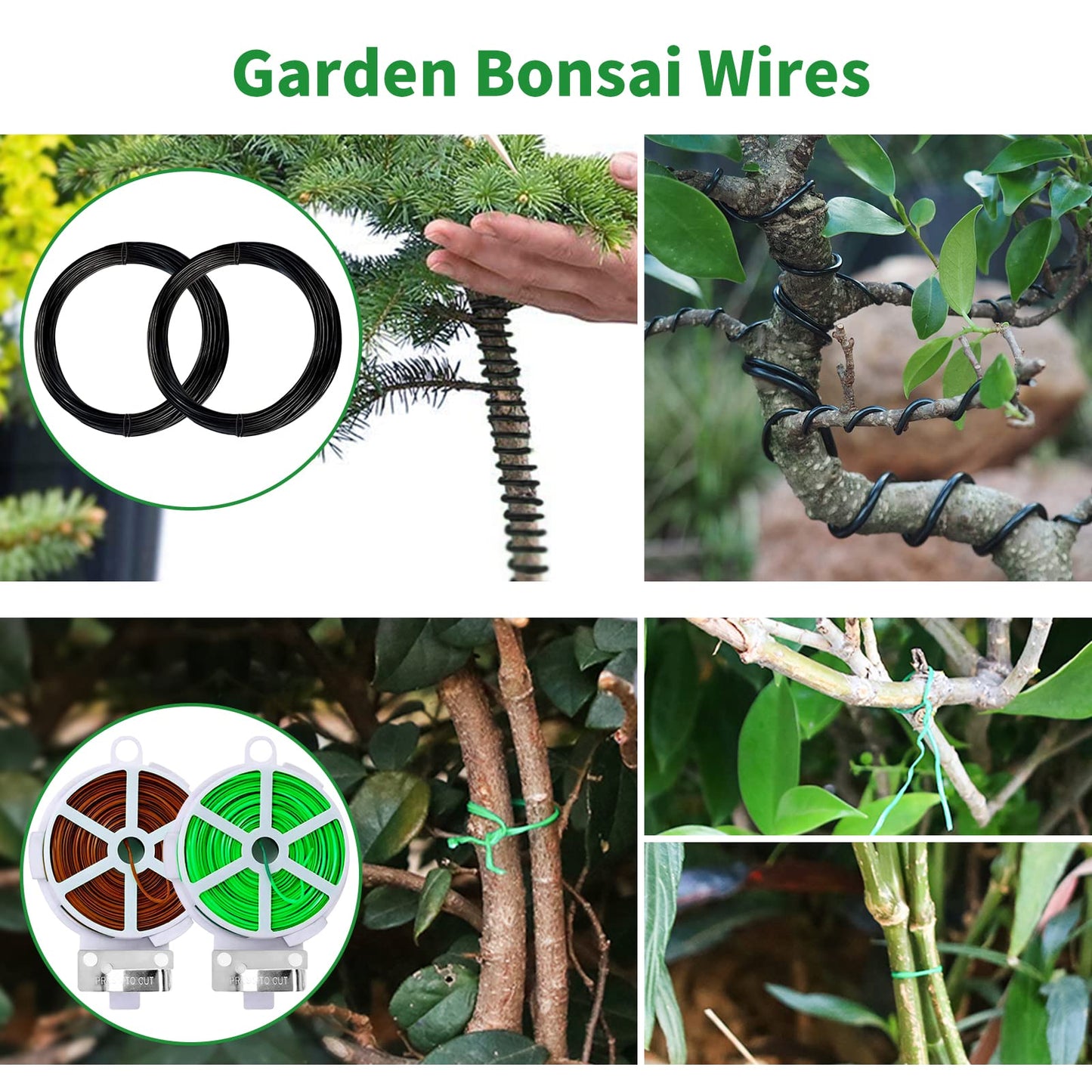 Bonsai Tree Kit, 20 Pcs Gardening Succulent Tools Set, Bonsai Tool Kit Include 262 Feet Bonsai Wire, 29.5"x29.5" Plant Repotting Mat, Bonsai Scissors, Pruning Shears, Unique Gift for Indoor Gardening