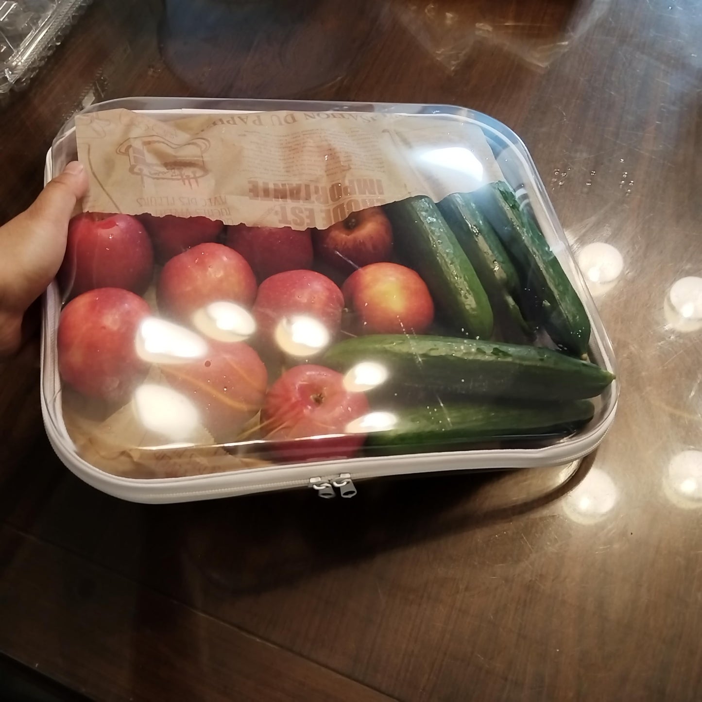 3 Pack Clear Hard Shell Zipper Case, Plastic Storage Pouch Bags With Zipper (Clear, Small+Medium+Large)