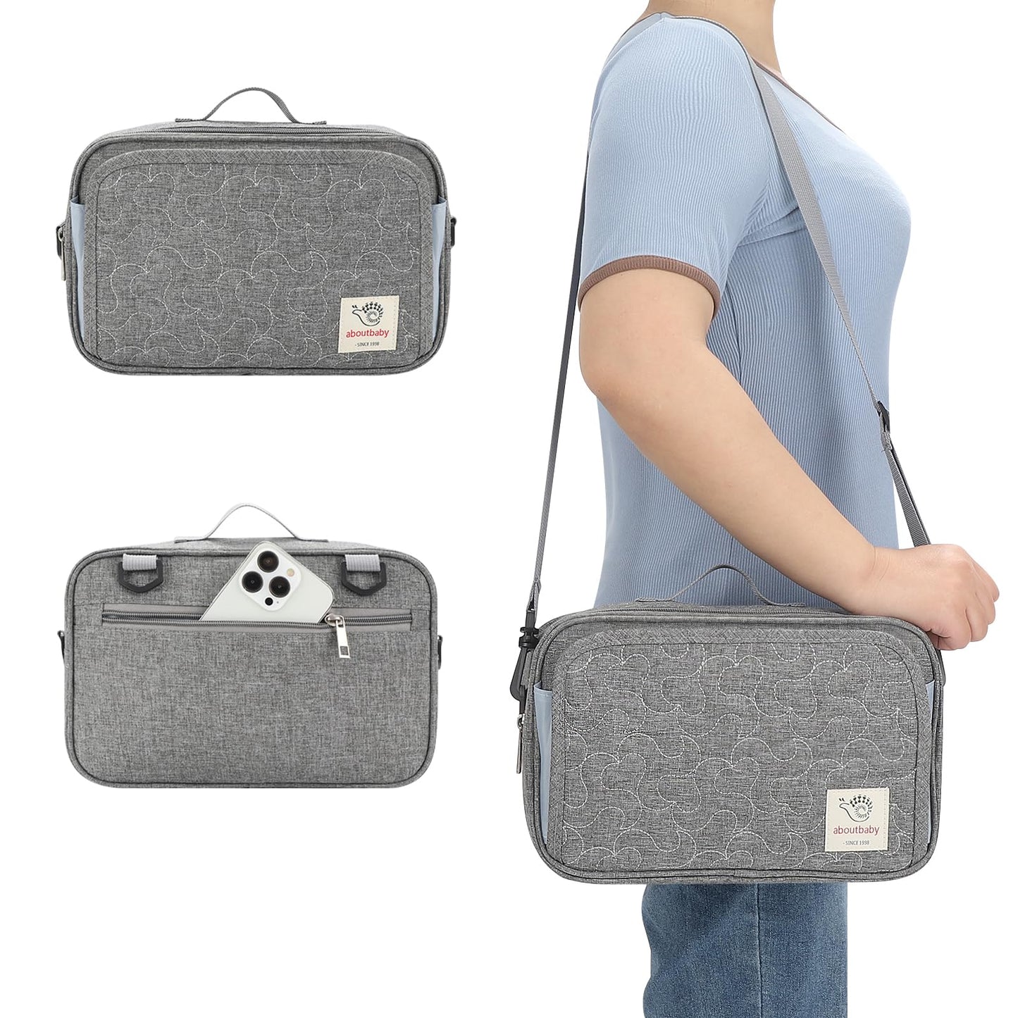 Accmor Stroller Organizer, Universal Stroller Organizer with Insulated Cup Holder Pocket, Dual Purpose Large Capacity Stroller Bag Caddy, Stroller Accessories Fits for Uppababy, Doona, Nuna Strollers