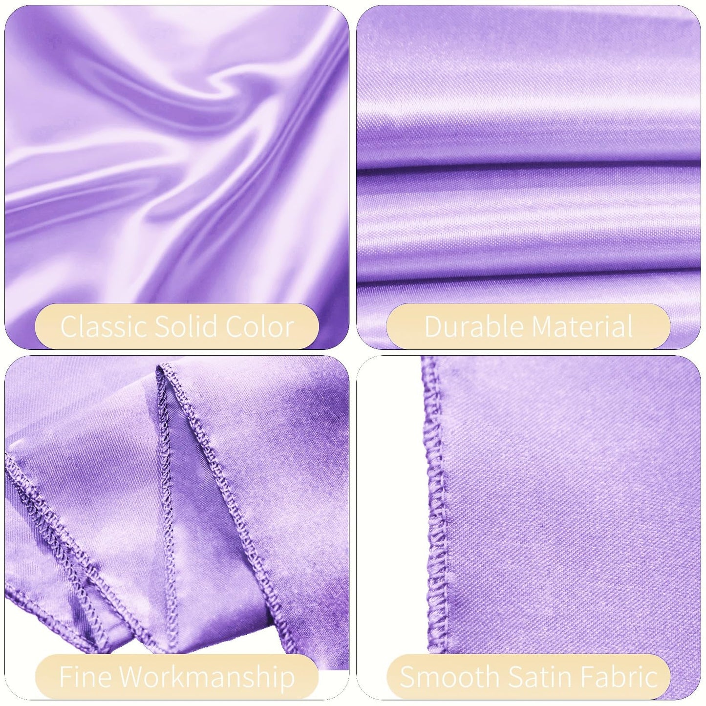 100 PCS Satin Chair Sashes Decorative Bow Chair Sashes Ties Back Ribbon Bows Chair Cover Band for Wedding Party Ceremony Reception Events Banquet Home Kitchen Chair Cover Decor(7x108inch,Lavender)