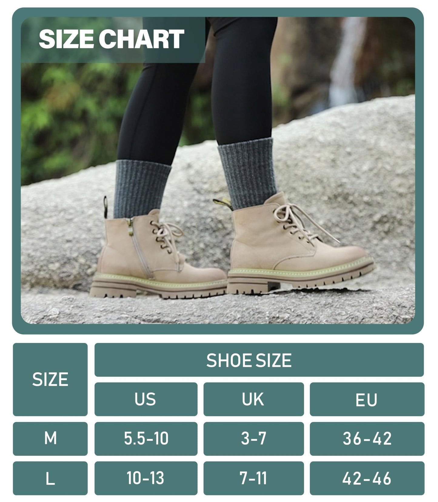 LANLEO Merino Wool Hiking Socks for Women Men Thermal Winter Warm Thick Cushion Moisture Wicking Crew Work Boot Socks 5 Pairs Solid Color A,Medium