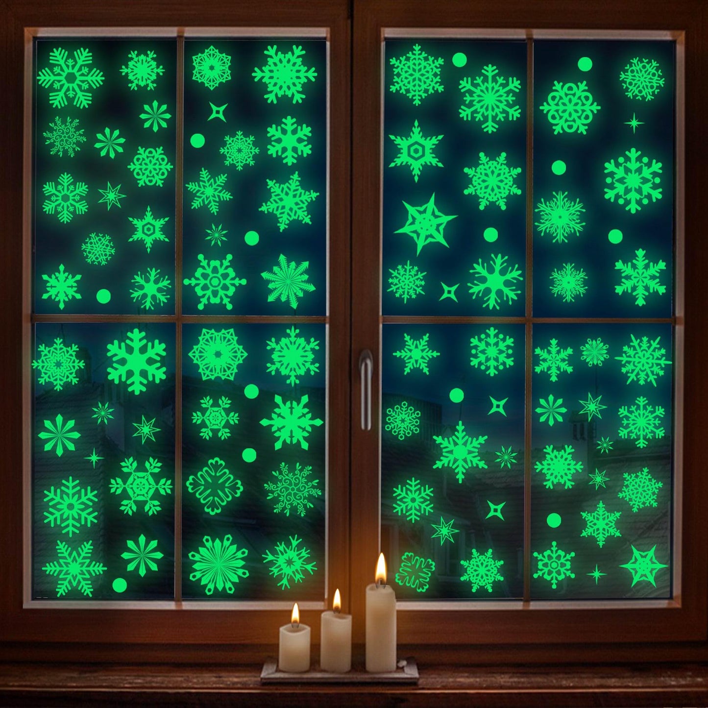 93pcs Christmas Window Clings,9 Sheets Christmas Window Decals for Xmas Decoration