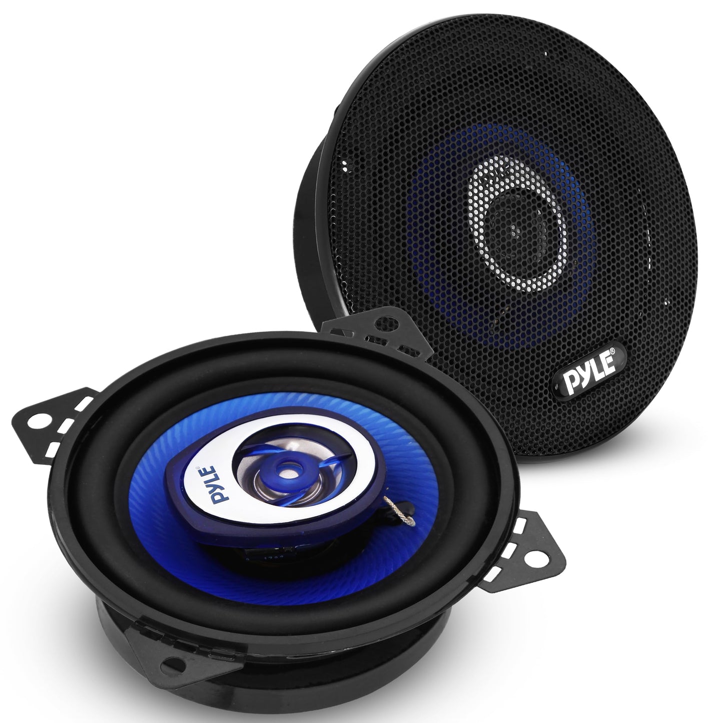 Pyle 6” x 9” Car Sound Speaker (Pair) - Upgraded Blue Poly Injection Cone 4-Way 400 Watts w/ Non-fatiguing Butyl Rubber Surround 50 - 20Khz Frequency Response 4 Ohm & 1.25” ASV Voice Coil