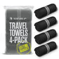 VENTURE 4TH - 4pcs Quick Dry Towels. Microfiber Travel Towels Ideal for Camping, Hiking, Backpacking, Gym. Lightweight & Fast Drying Travel Towels for Body. Compact & Easy to Pack - 4 Pack Medium