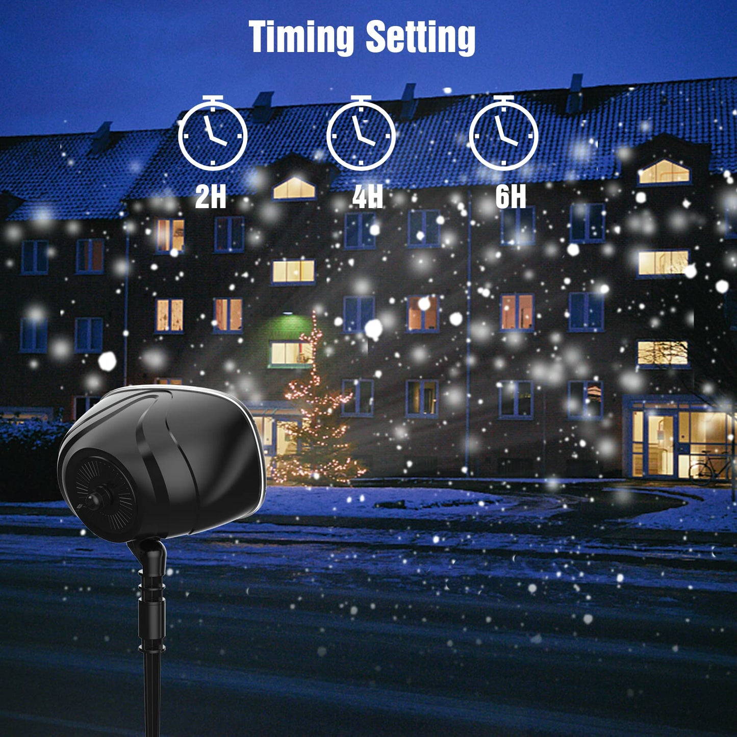 Christmas Snowfall Light Projector, Holiday Projector Lights with Remote Control,Rotating Snow Falling Lights,Outdoor Waterproof Landscape Decorative Lighting for Halloween Wedding Garden（Snow Spots）