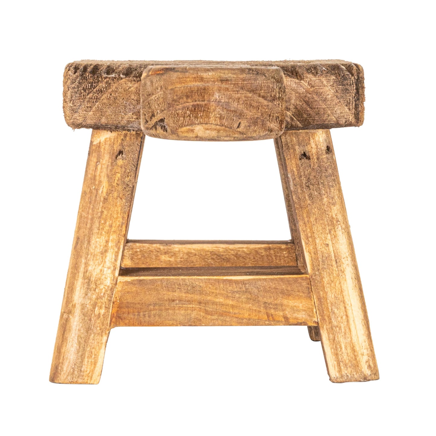 Creative Co-Op Small Wood Pedestal with Handle