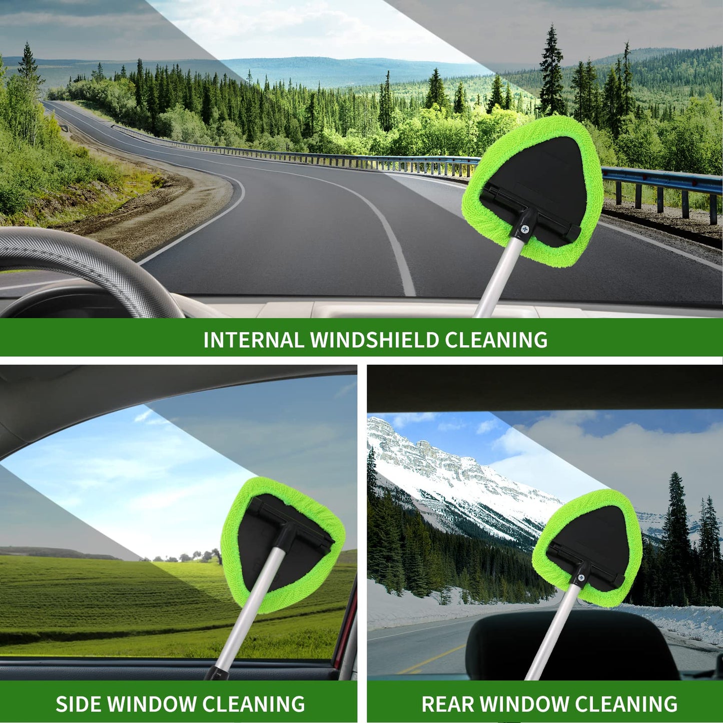 Funsmore 18Pcs Car Detailing Kit, Interior Car Cleaning Kit, Leather & Textile Car Interior Brush, Car Detailing Brush Set with Windshield Cleaning Tool Complete Car Interior Care Kit