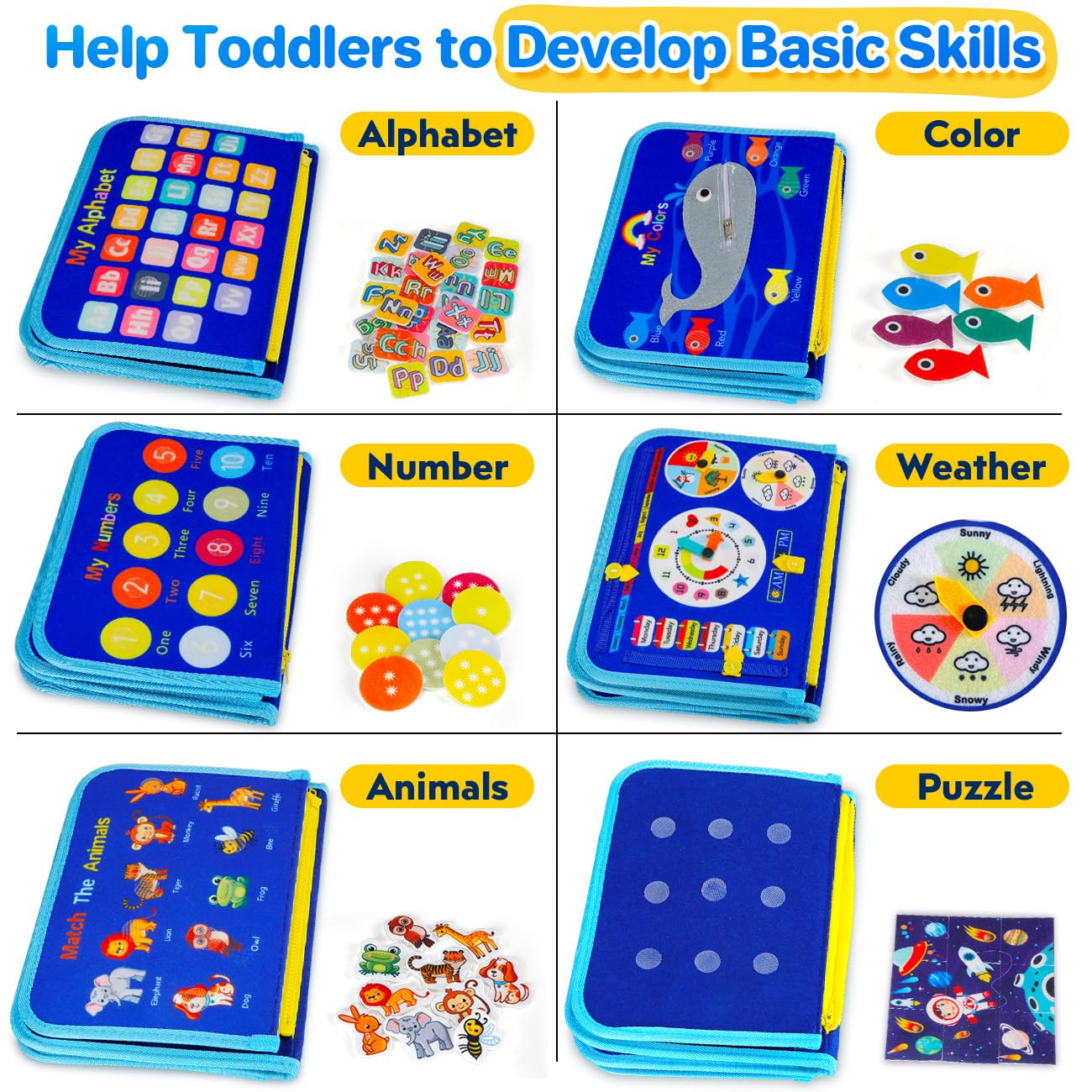 SYHLN Toddlers Montessori Busy Board Toys for 1 Year Old Boy Gifts,Educational Preschool Learning Travel Toys for Toddlers 1-3,One Year Old Boys Girls 1st Christmas Birthday Gifts Age 1-2-4