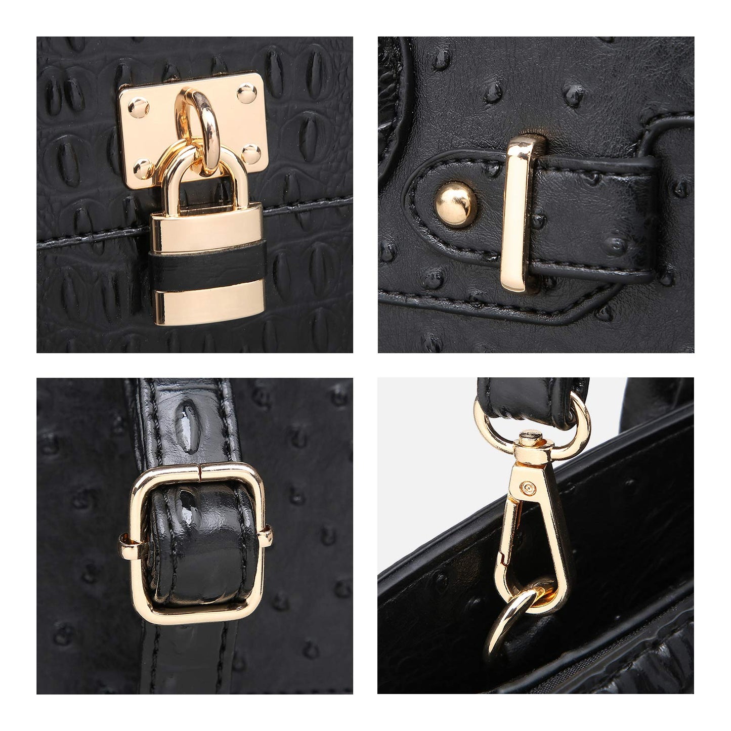 Dasein Women Handbags and Purses Ladies Shoulder Bag Top Handle Satchel Tote Work Bag with Wallet