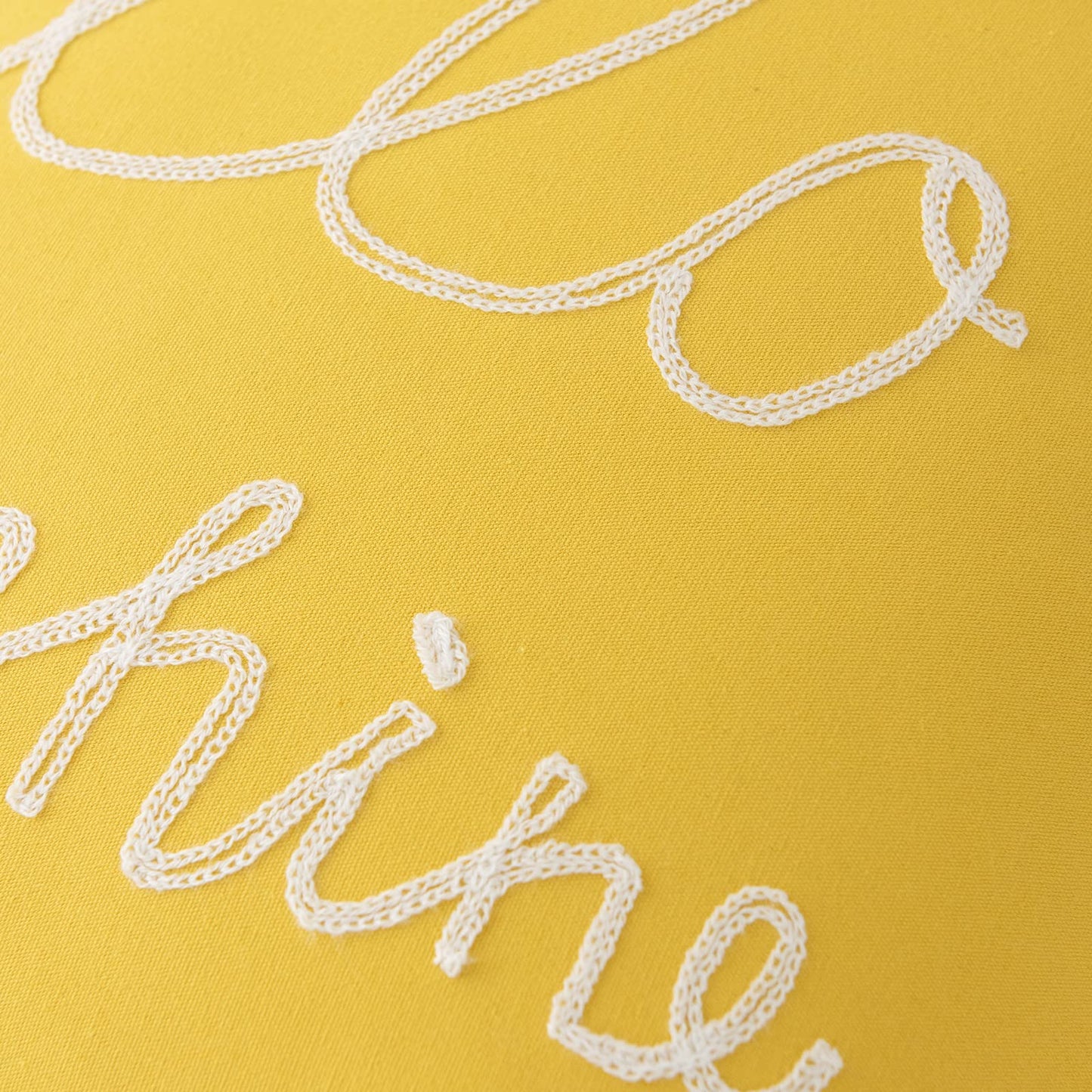 YIcabinet Set of 2 Soft Soild Decorative Square Throw Pillow Covers Outdoor Patio Pillow Yellow Hello Sunshine Pillow for Sofa Bedroom Car 18x18 Inch