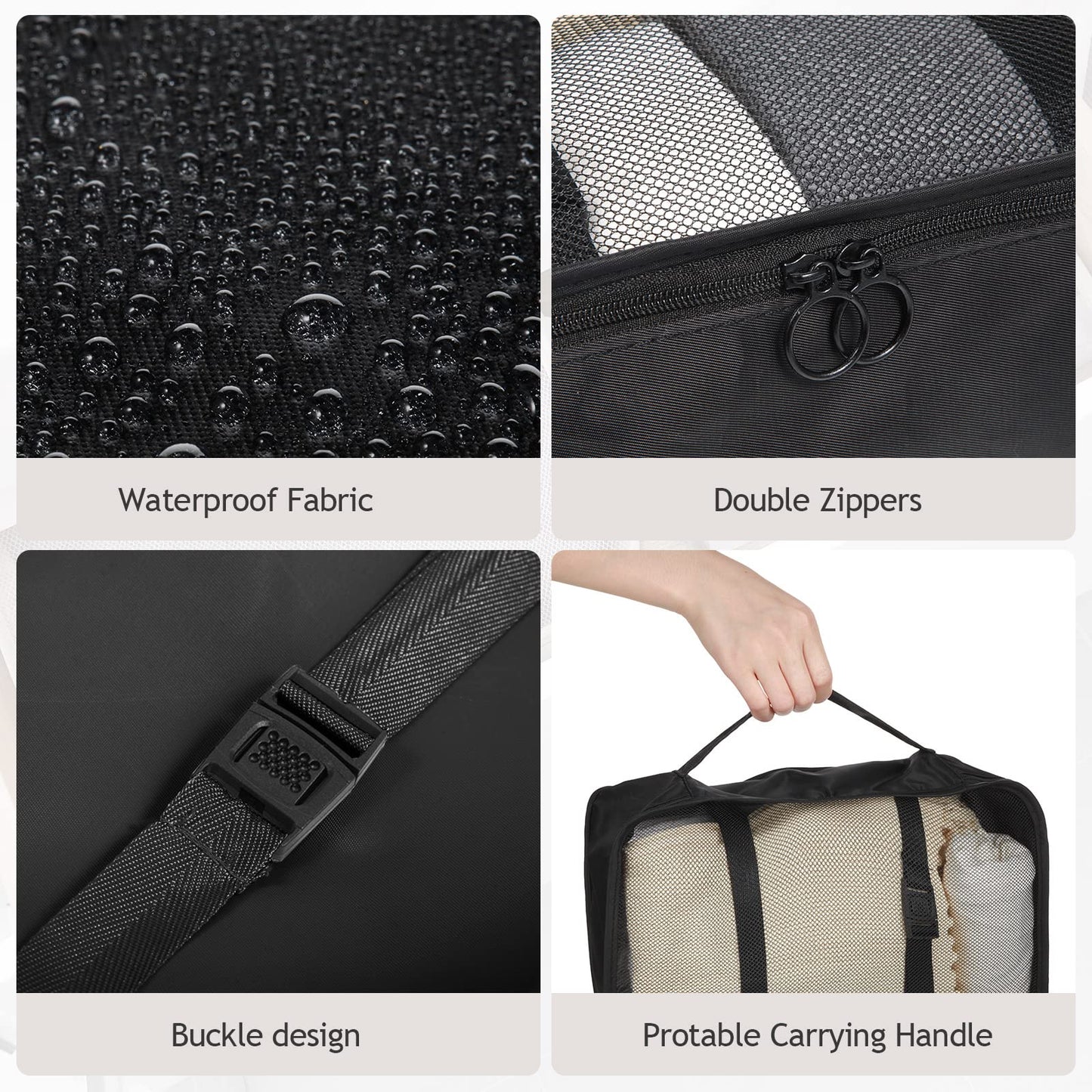 48 Set Packing Cubes Travel Luggage Organizers Set with Storage Shoe Bag, Clothing Bag for Women Men Essentials