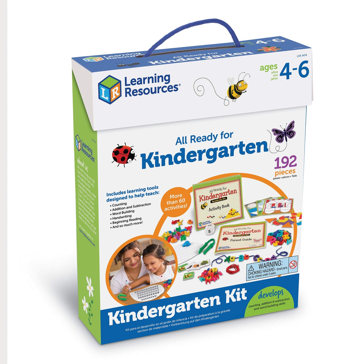 Learning Resources All Ready for Kindergarten Readiness Kit for Kids Ages 4+ Learning Activities for Kids, Kindergartner Prep Materials, Homeschool Supplies