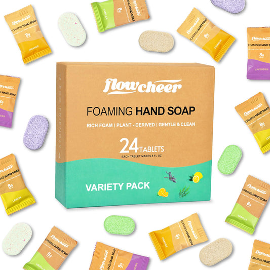 Foaming Hand Soap Tablet Refills-12 pack Makes 96 fl oz (12 x 8 fl oz Bottles)-Variety Fragrance Refills Tablets for Using With Foaming Hand Soap Dispenser(Not Included) Only