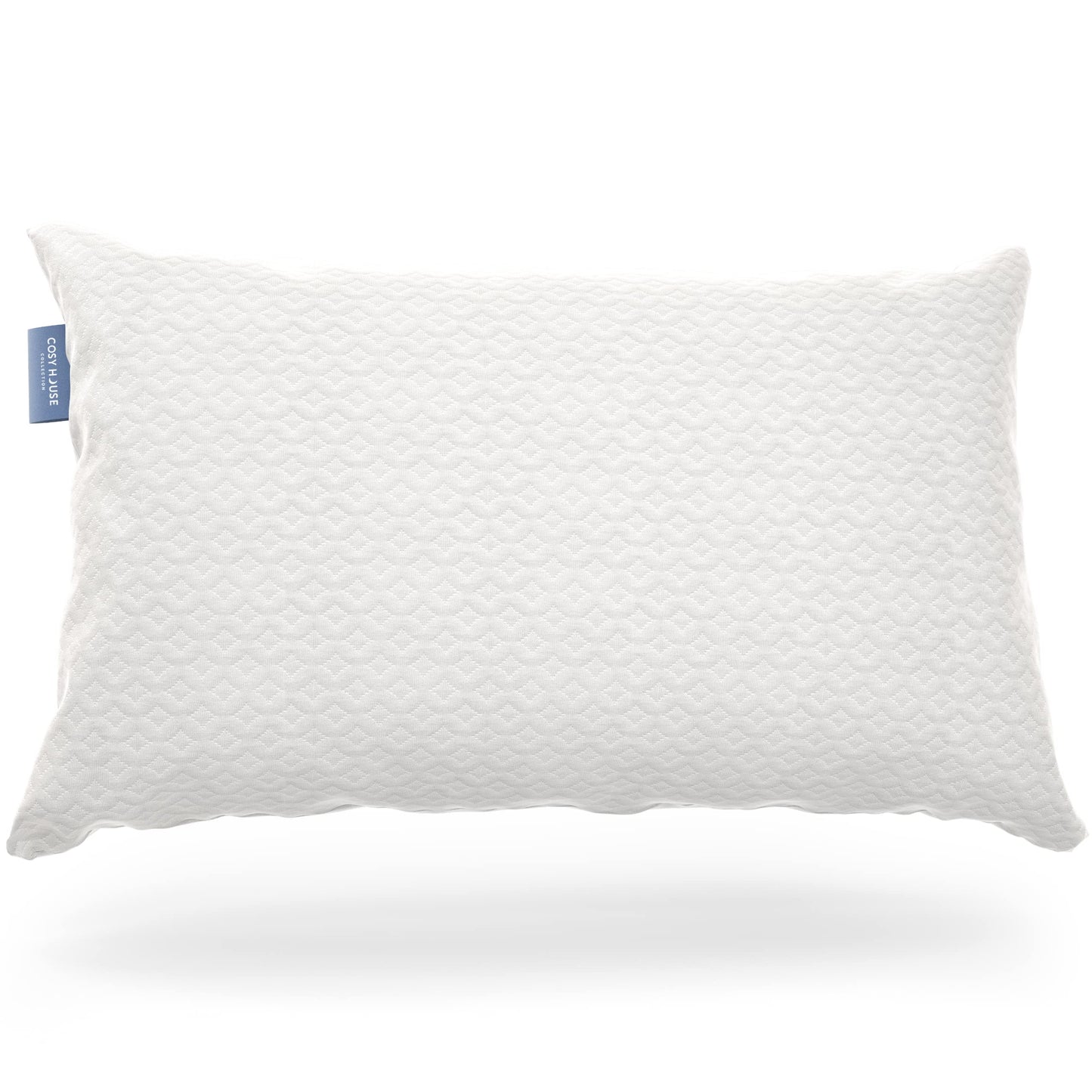 Cosy House Collection Luxury Rayon Derived from Bamboo Shredded Memory Foam Pillow - Adjustable & Removable Fill - Cool & Breathable Cover with Zipper for Side, Back, & Stomach Sleepers (Queen)
