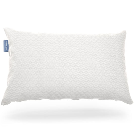 Cosy House Collection Luxury Rayon Derived from Bamboo Shredded Memory Foam Pillow - Adjustable & Removable Fill - Cool & Breathable Cover with Zipper for Side, Back, & Stomach Sleepers (Queen)