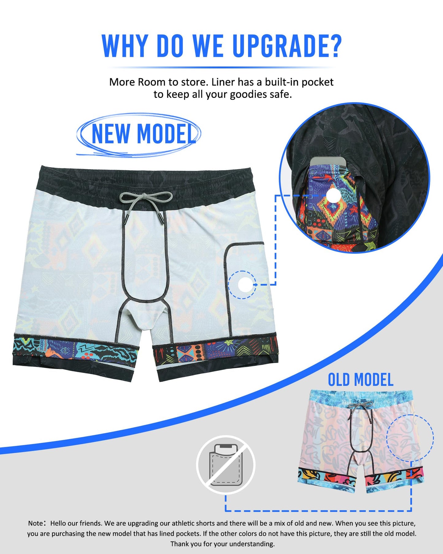 maamgic Mens 5" Gym Running Shorts for Men 2 in 1 Quick Dry Workout Athletic Shorts Totem Gray Large