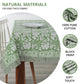 Ridhi Sage Green 100% Cotton Summer Fall Rectangle Tablecloth Hand Block Print Print Washable Reusable Table Cover Farmhouse Parties Buffet Dining Weddings Country French Easter Spring 70 x 118