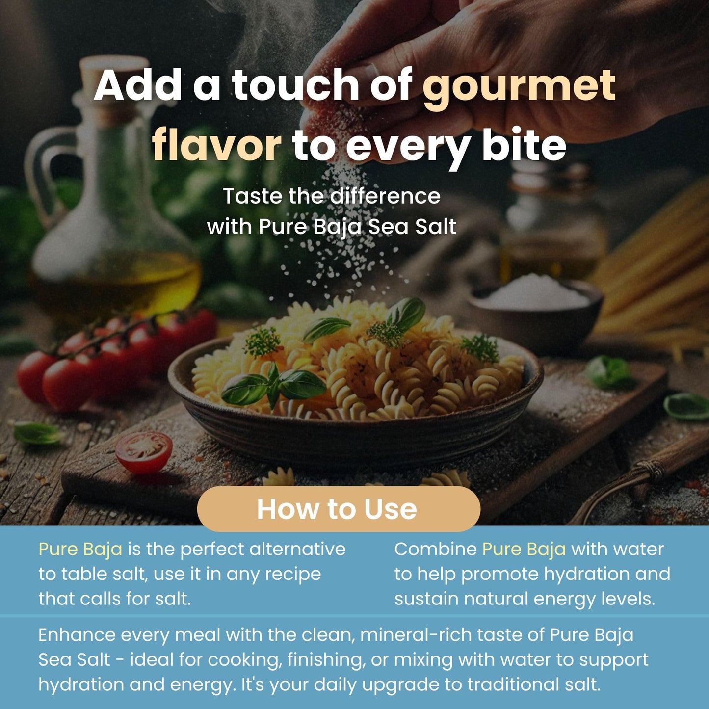 Pure Sea Salts Baja Mineral Sea Salt, Natural Grain, 0.6 lb. 100% Organic, Unrefined, Mineral-Rich, Low Sodium, for Cooking, Finishing, Hydration & Grinders – Hand-Harvested from the Sea of Cortez