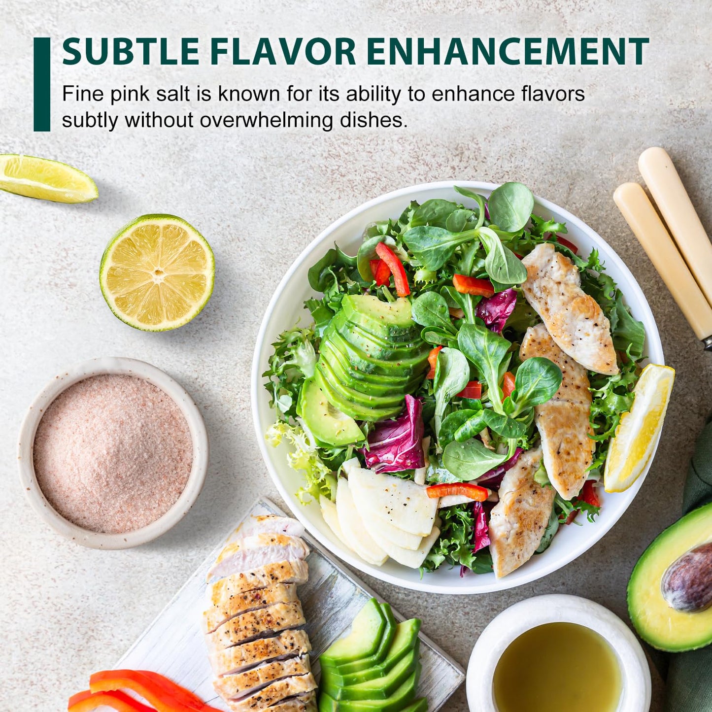 Soeos Himalayan Pink Salt, Fine Grain, 5 Lbs, Non-GMO, Pink Himalayan Sea Salt, Kosher Salt, Salt for Grinder Refill