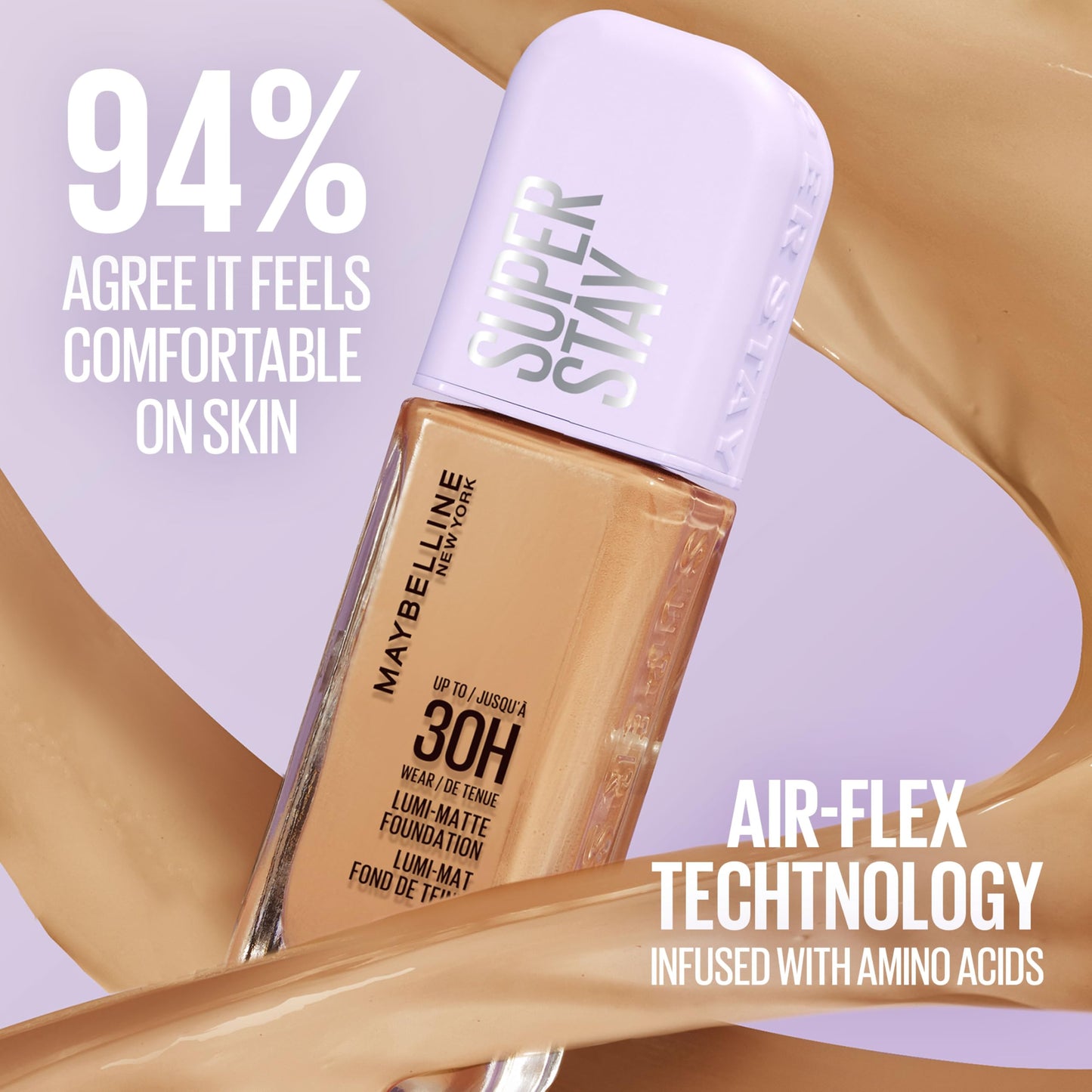 Maybelline Super Stay Lumi-Matte Foundation, Lightweight and Buildable Full Coverage Foundation Makeup For Up To 30HR Wear, 102, 1 Count