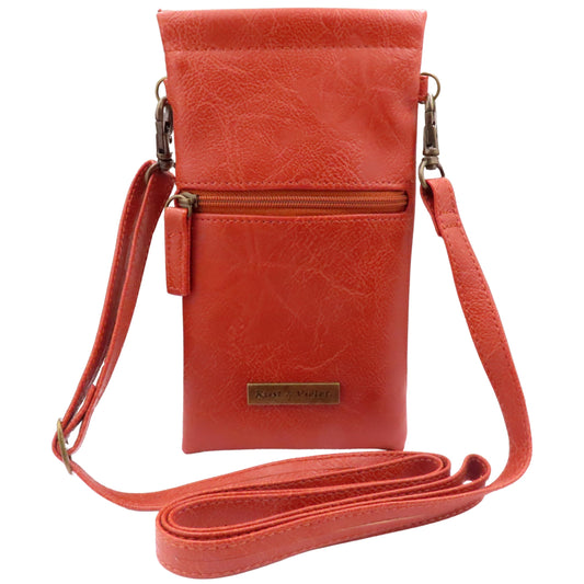 Soft Sunglasses Case - Cross Body Pouch with detached Strap - Large glasses case holder with cloth - Oversized eyeglass case zipper pocket pouch | Passport Holder - Phone (CT8W Brown)