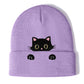 Cat Hat Beanie for Lovers - Cute Women's Embroidery Themed Gifts for Mom - Funny Novelty Trendy Stuff