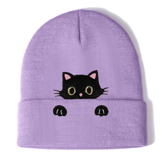 Cat Hat Beanie for Lovers - Cute Women's Embroidery Themed Gifts for Mom - Funny Novelty Trendy Stuff