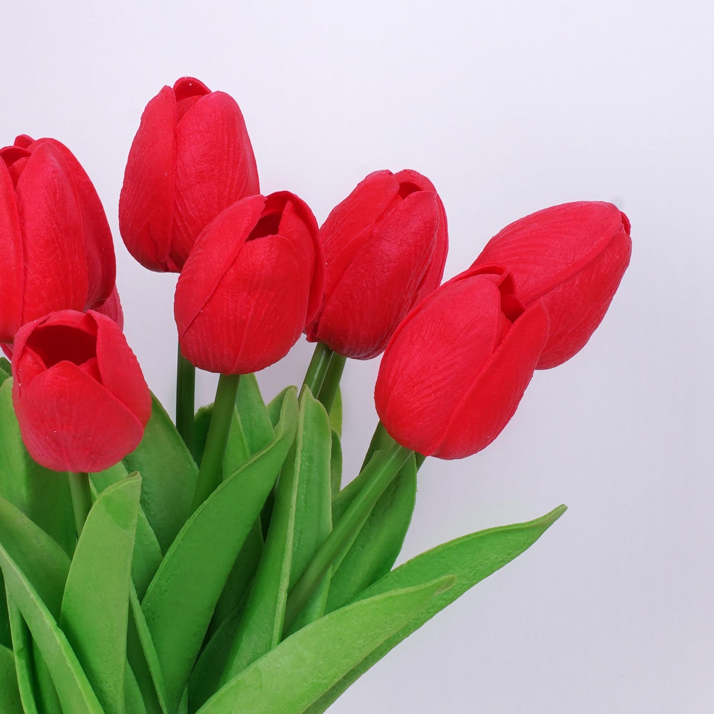 DZRDYL 20pcs Red Artificial Tulip Fake Flower 12.9 Inch Spring Mother's Day Easter Gift for Home Kitchen Wedding Decoration