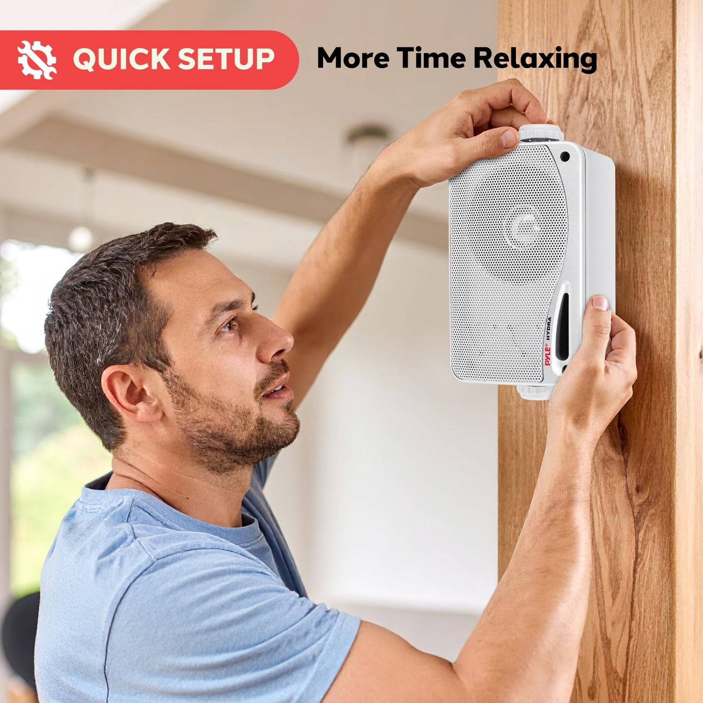 Pyle 3-Way Waterproof Marine Box Speakers - 3.5" 200 Watt Dual Indoor Outdoor Speaker System - Weatherproof/Waterproof Outdoor Speaker - Home, Boat, Pool, Patio Indoor Outdoor Use PLMR24S (Silver)